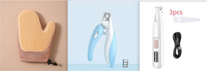 Pets Dog Paw Trimmer With LED Light Fully Waterproof Pet Hair Trimmer With LED Display Dog Clippers For Grooming Widen Blade - key words