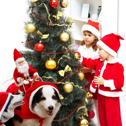 Dog Christmas Clothes Santa Claus Riding Deer - key words