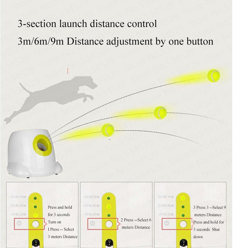 Dog Pet Automatic Interactive Ball Launcher - key words