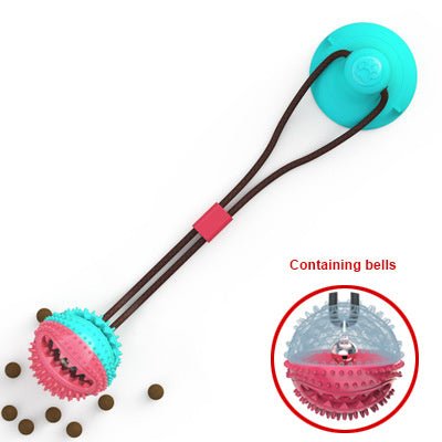 Dog Toys Silicon Suction Cup Tug Interactive Dog Ball Toy For Pet Chew Bite Tooth Cleaning Toothbrush Feeding Pet Supplies - key words