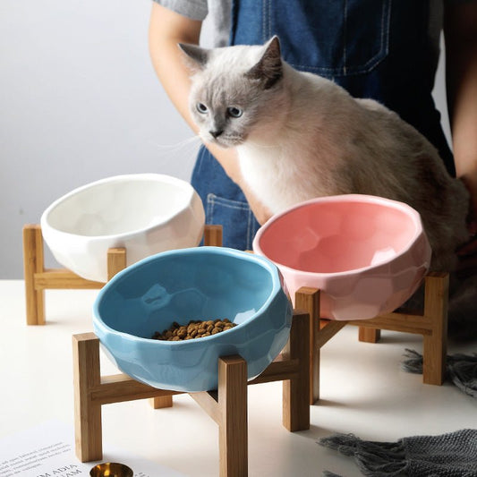 Pet bowl oblique mouth cat bowl food bowl dog bowl method bucket food bowl - key words
