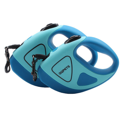 Pet Dog Automatic Retractable Fiber Leash Night Safety LED Shining Automatic Stretching Dog Hand Holding Rope Pet Supplies - key words