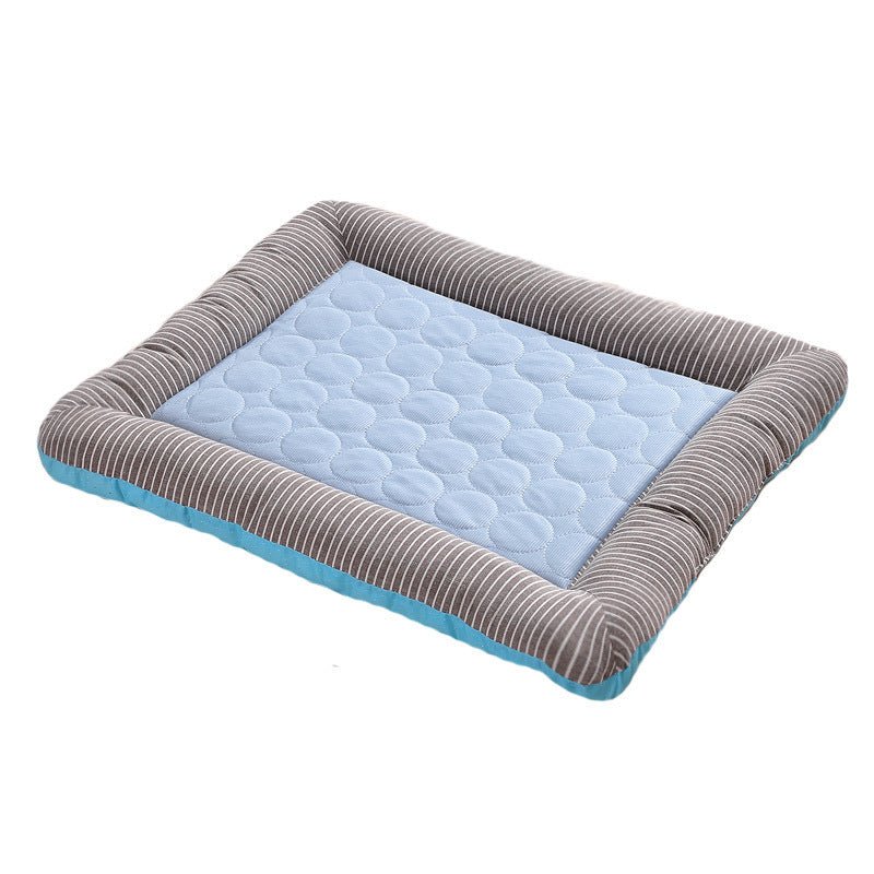 Pet Cooling Pad Bed For Dogs Cats Puppy Kitten Cool Mat Pet Blanket Ice Silk Material Soft For Summer Sleeping  Blue Breathable - key words