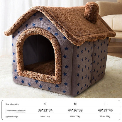Pet Bed Small Dog Teddy Cat Litter Four Seasons Universal Dog House Dog Bed Pets Supplies - key words