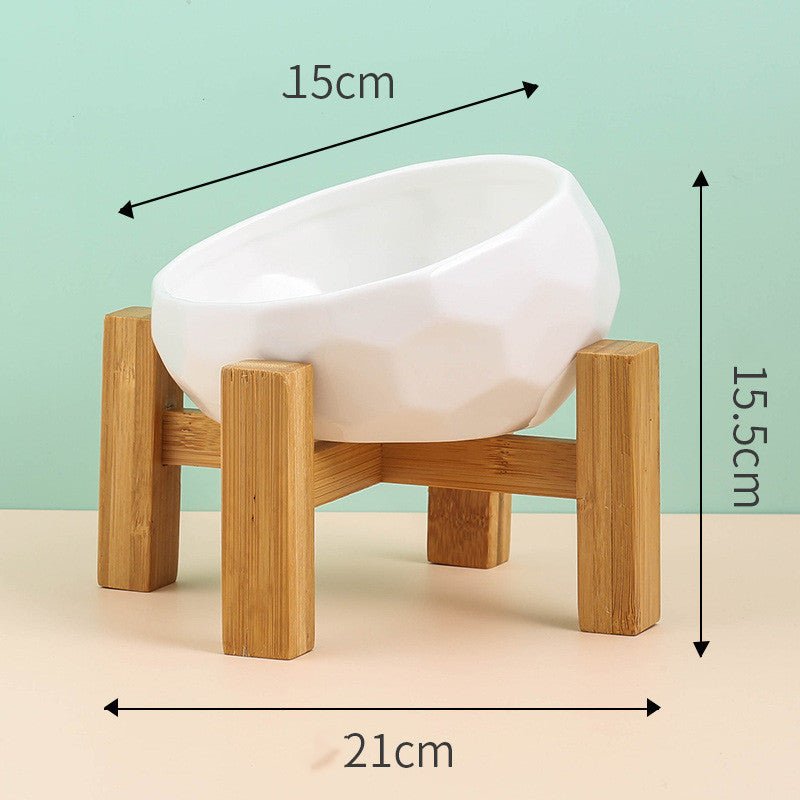 Pet Supplies Bowl Ceramic Cat Bowl Dog Bowl Oblique Mouth - key words
