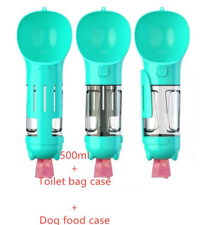 Pet Water Bottle Feeder Bowl Garbage Bag Storage Portable Pet Outdoor Travel 3 In 1 Dog Water Bottle - key words