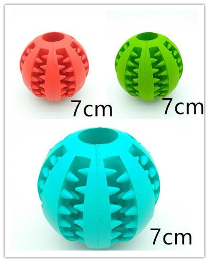 Pet Slow Feeder Dog Toy Cute Funny Rubber Dog Ball Toy - key words