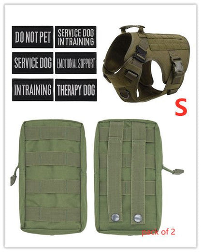 Military Tactical Dog Harness German Shepherd Adjustable Pet Dog Back - key words
