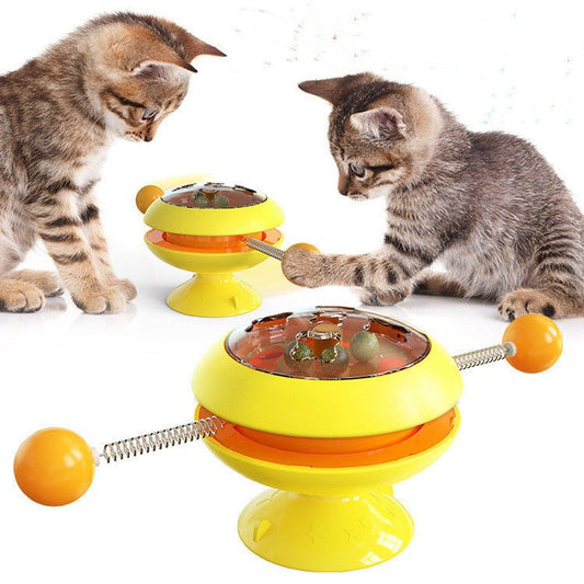 Rotatable Cat Toys Supplies With Catnip Interactive Training Toys For Cats Kitten Cat Accessories Pet Products - key words
