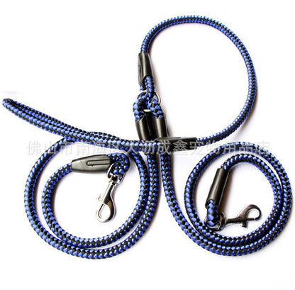 Double-Ended Traction Rope For Walking The Dog Hand-Double-Ended Traction Rope One Plus Two Leash Collar Pet Supplies Dog Collar - key words