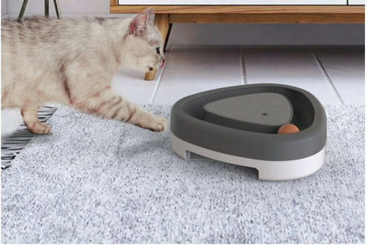 Pet Cat Self-hey Toy Smart Funny Cat Triangle Turntable Electric Toy Cat Scratcher - key words