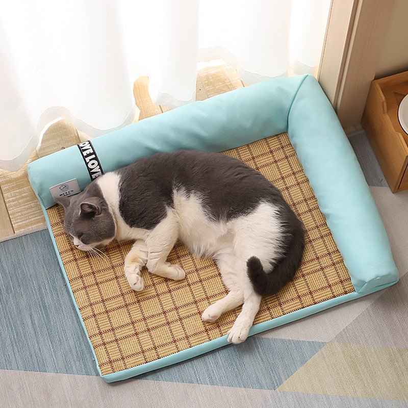 Summer Cooling Mats Cat Bed Dog Bed Dog Sofa Pet Mats Cat House Ice Pad Dog Sleeping Mats Cool Cold Bamboo Fiber Cat Bed - key words