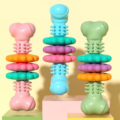 Dog Chew Toy Dog Bone Type  Dogs Teeth Cleaning Toys Indestructible TPR Bone Chewing Bite Resistant Teething Toys  Pet Products - key words