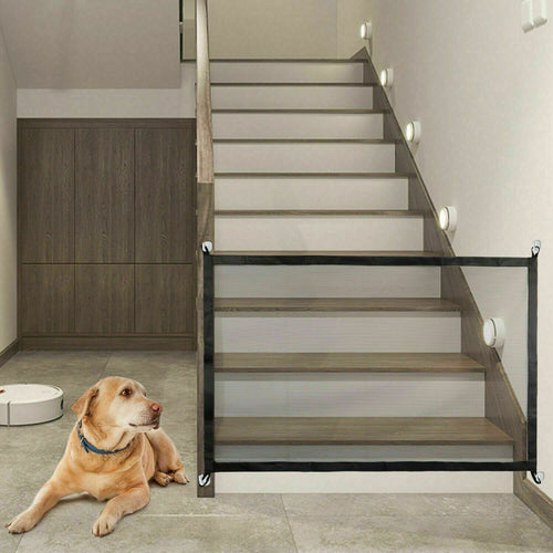 Pets Dog Cat Baby Safety Gate Mesh Fence Magic Portable Guard Net Stairs Doors - key words