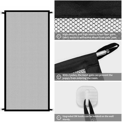 Pets Dog Cat Baby Safety Gate Mesh Fence Magic Portable Guard Net Stairs Doors - key words