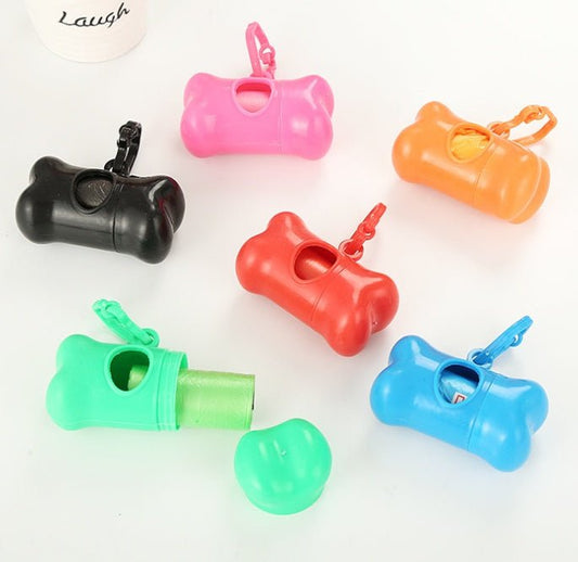 Pet bone type garbage bag dispenser - key words