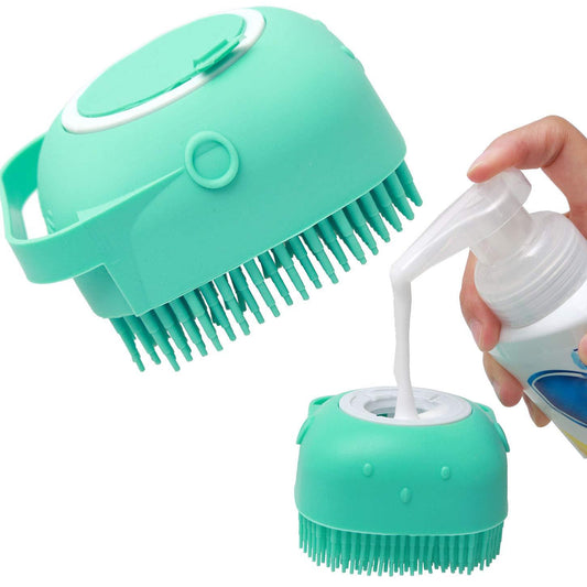 Pet Dog Shampoo Massager Brush Cat Massage Comb Grooming Scrubber Shower Brush For Bathing Short Hair Soft Silicone Brushes - key words