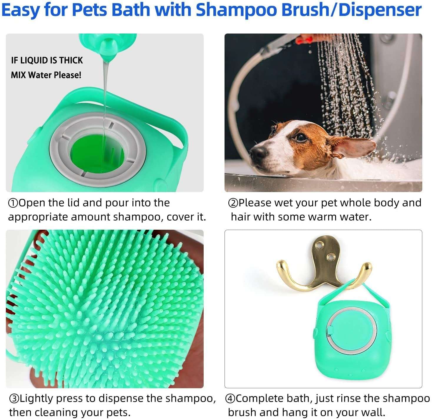 Pet Dog Shampoo Massager Brush Cat Massage Comb Grooming Scrubber Shower Brush For Bathing Short Hair Soft Silicone Brushes - key words