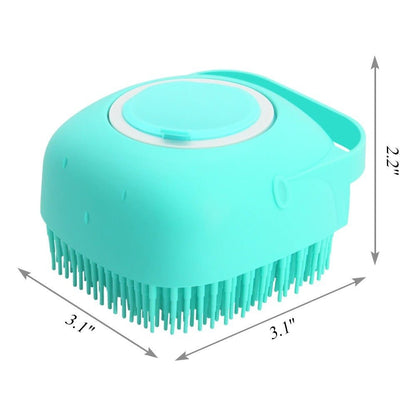 Pet Dog Shampoo Massager Brush Cat Massage Comb Grooming Scrubber Shower Brush For Bathing Short Hair Soft Silicone Brushes - key words