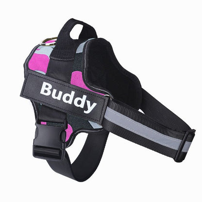 Personalized Dog Harness NO PULL Reflective Breathable Adjustable Pet Harness Vest For Small Large Dog Custom Patch Pet Supplies - key words