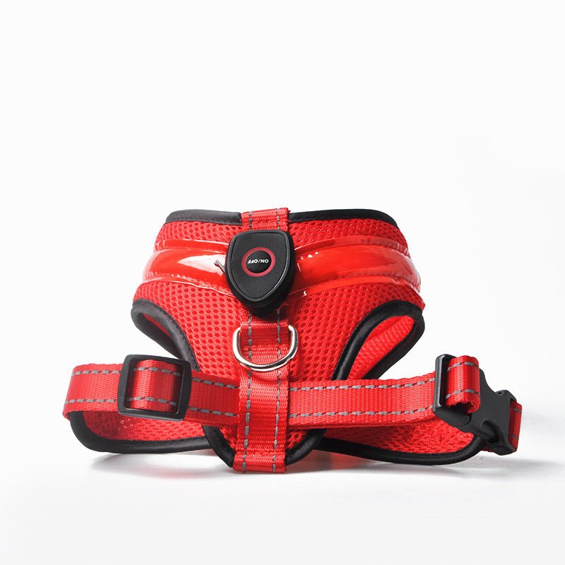 LED Luminous Dog Harness Led USB Charging Dog Chest Strap Vest Pet Safety Reflective Harness Pet Vest For Puppy Large Dog Pet Products - key words
