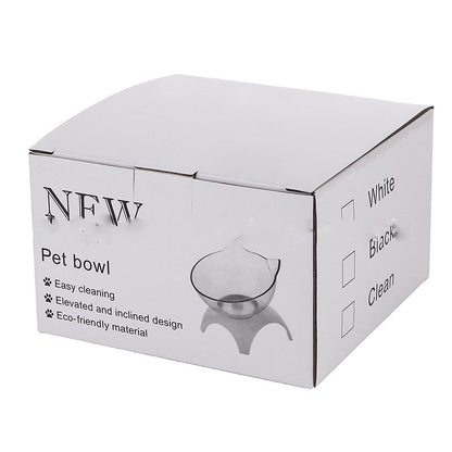 Non Slip Double Cat Bowl With Raised Stand Pet Food Cat Feeder Protect Cervical Vertebra Dog Bowl Transparent Pet Products - key words