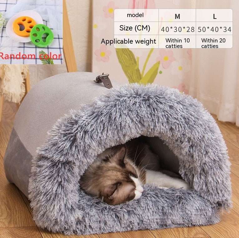 New Splice Portable Pet Nest Portable Autumn And Winter Warm Dog Nest Moisture-proof Long Fur Cat Nest Cross Border Pet Nest - key words