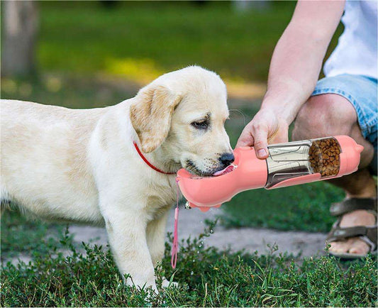 Pet Water Bottle Feeder Bowl Garbage Bag Storage Portable Pet Outdoor Travel 3 In 1 Dog Water Bottle - key words