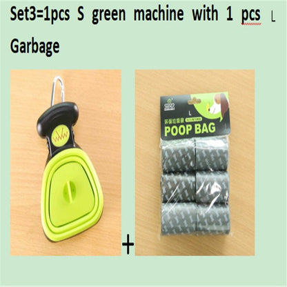 Dog Pet Travel Foldable Pooper Scooper With 1 Roll Decomposable bags Poop Scoop Clean Pick Up Excreta Cleaner Epacket Shipping - key words