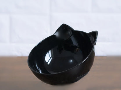 New Inclined Food Cat Ear Oblique Mouth Transparent Single Pet Bowl - key words