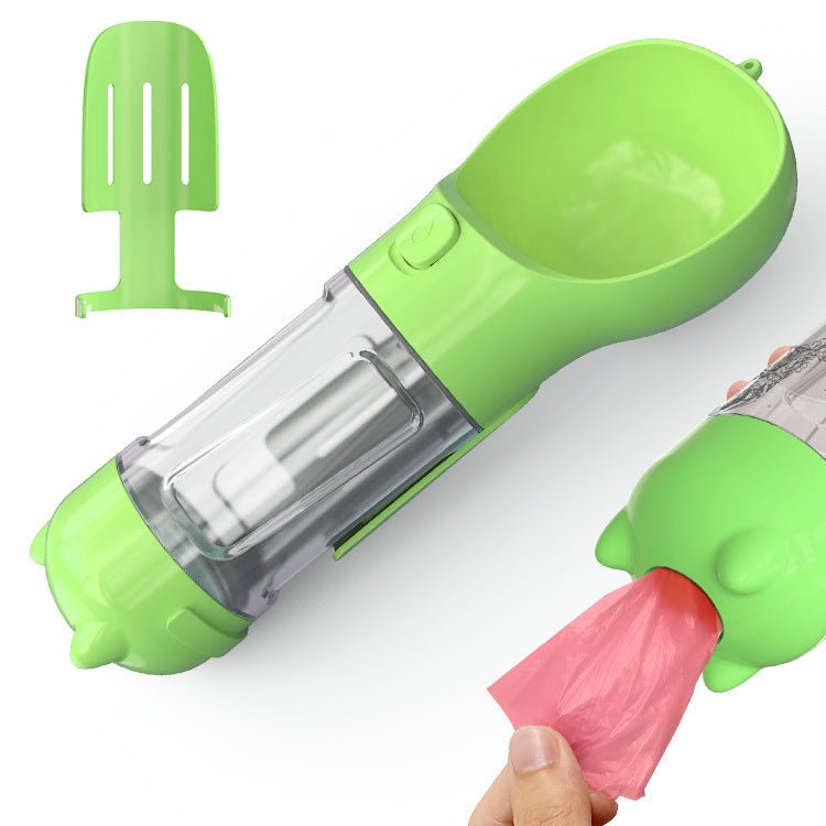 Pet Water Bottle Feeder Bowl Garbage Bag Storage Portable Pet Outdoor Travel 3 In 1 Dog Water Bottle - key words