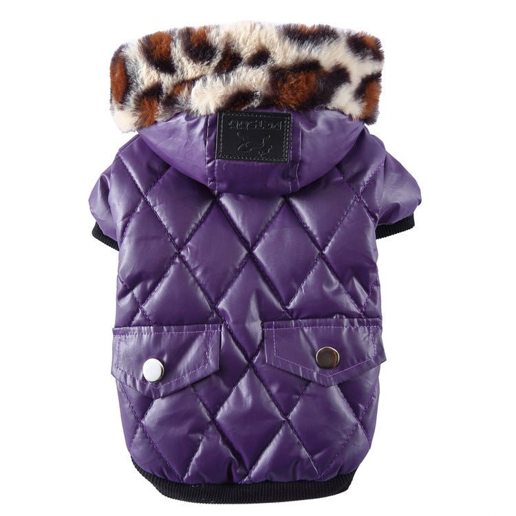Cross-border pet supplies pet clothes dog clothes autumn and winter fur collar coat pet dog clothing - key words