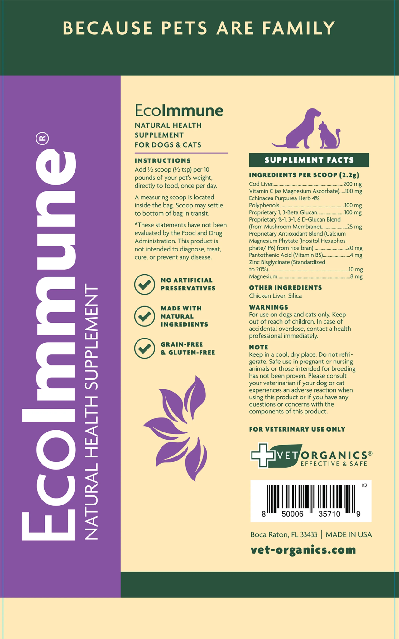 EcoImmune Immune Support & Booster Supplement for Dogs & Cats - Everpeakgoods