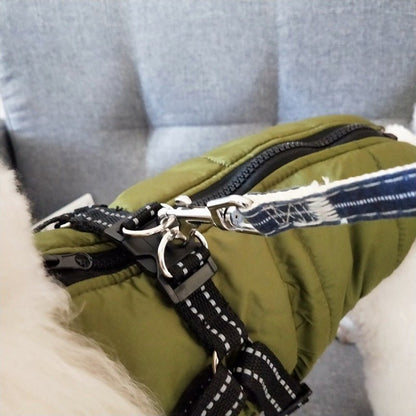 Waterproof Dog Clothes Winter Dog Coat With Harness Warm Pet Clothing Big Dog Jacket Chihuahua Labrador Coat Costume - key words