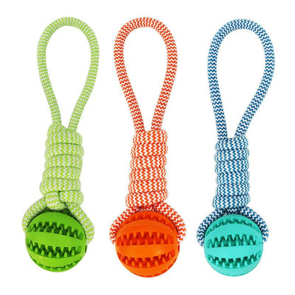 Dog Toys Balls Interactive Treat Rope Rubber Leaking Balls For Small Medium Dogs Chewing Bite Resistant Pet Tooth Cleaning - key words