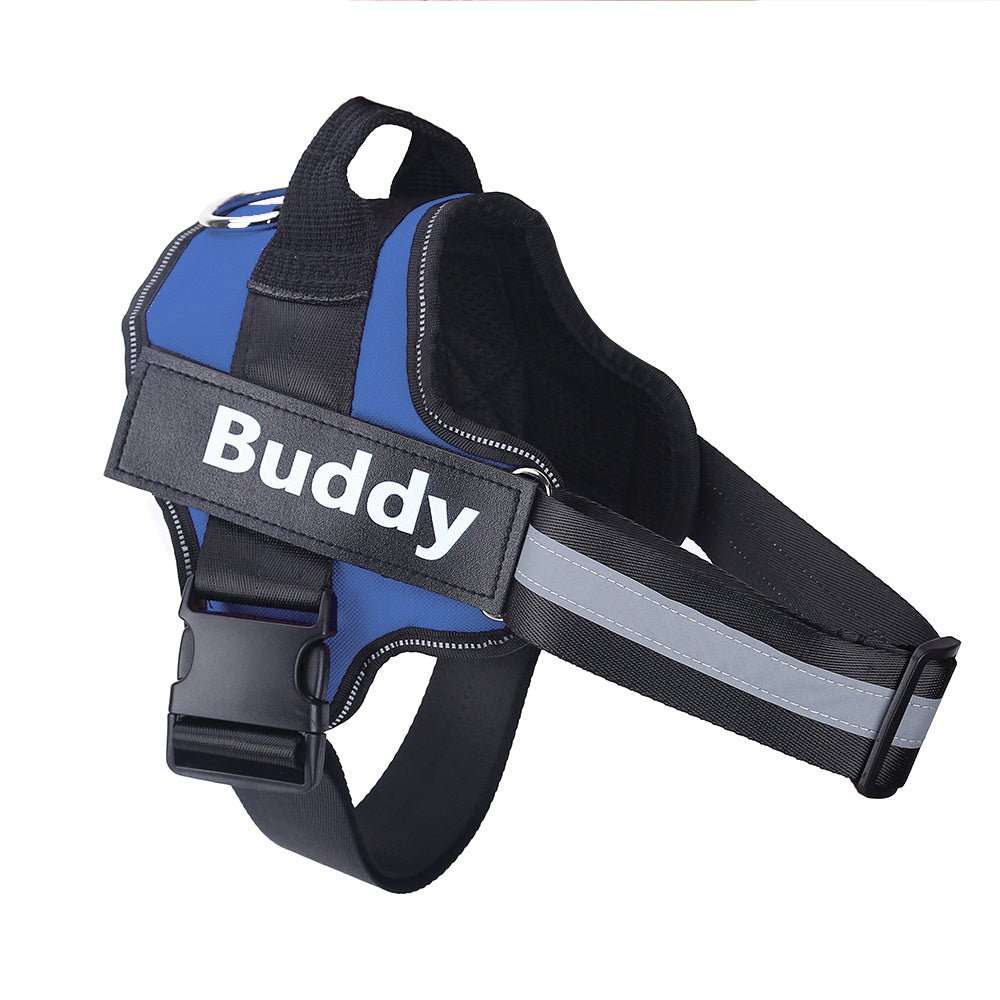 Personalized Dog Harness NO PULL Reflective Breathable Adjustable Pet Harness Vest For Small Large Dog Custom Patch Pet Supplies - key words