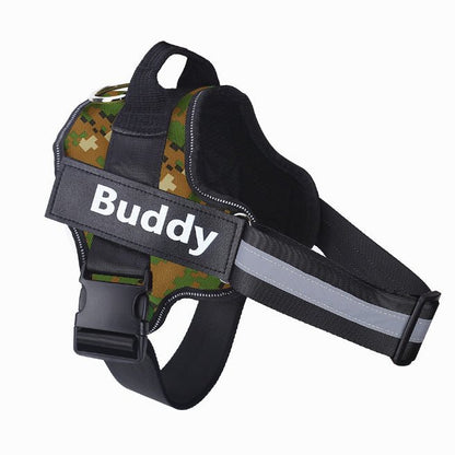Personalized Dog Harness NO PULL Reflective Breathable Adjustable Pet Harness Vest For Small Large Dog Custom Patch Pet Supplies - key words