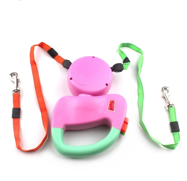 Retractable Dual Pet Dog Walking Leash - key words