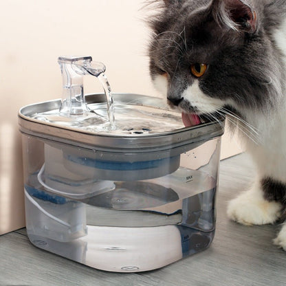 Pet Cat Dog Stainless Steel Automatic Circulation Water Dispenser Intelligent Fountain Pets Accessories - key words