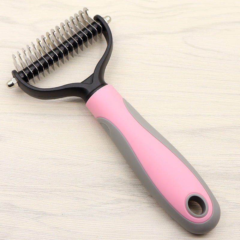 Pet Long-haired Dogknot Comb Double-sided Blade Dog - key words