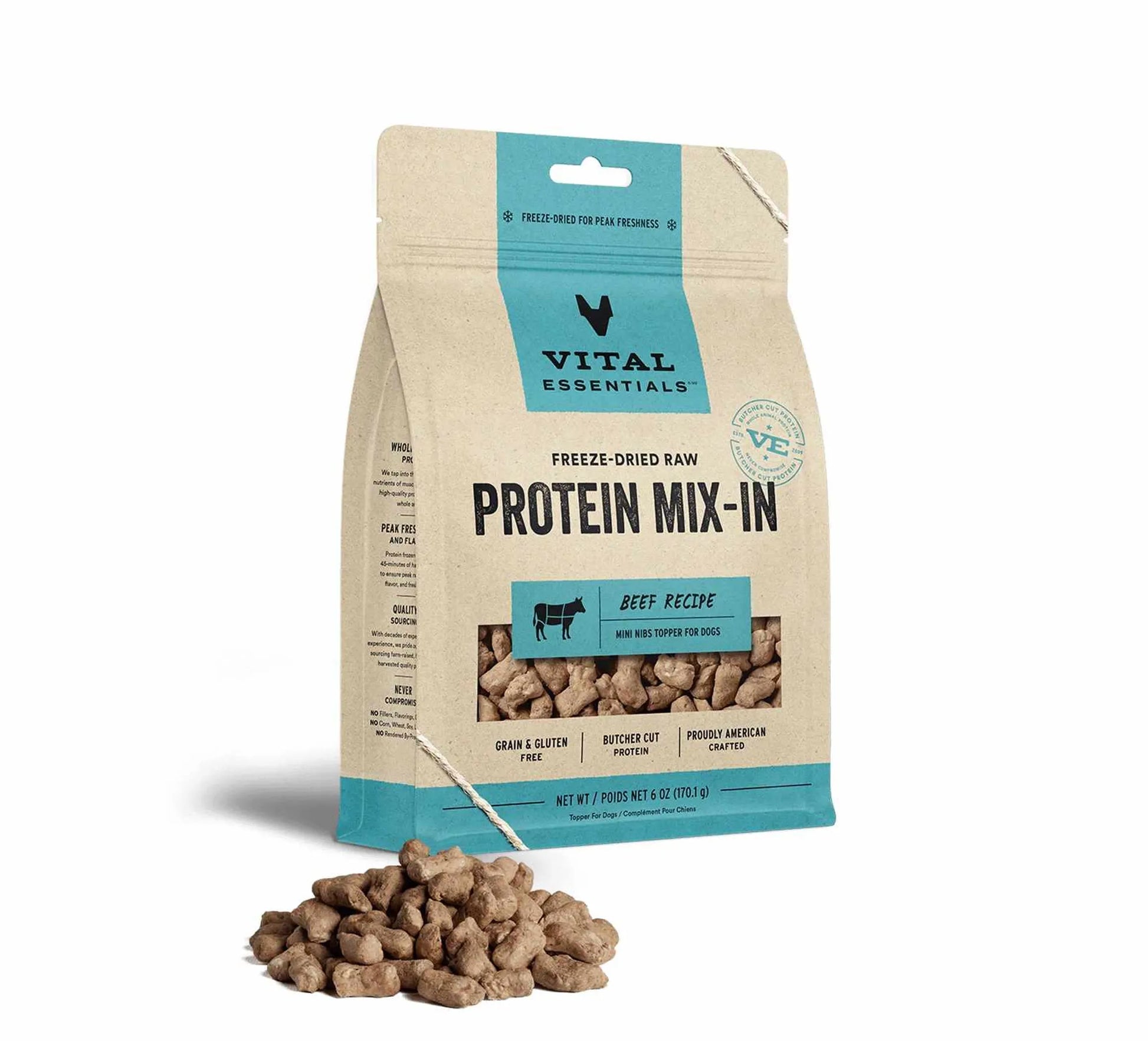 Vital Essentials(R) Freeze - Dried Raw Beef Protein Mix - In Meal Topper for Dogs - Everpeakgoods
