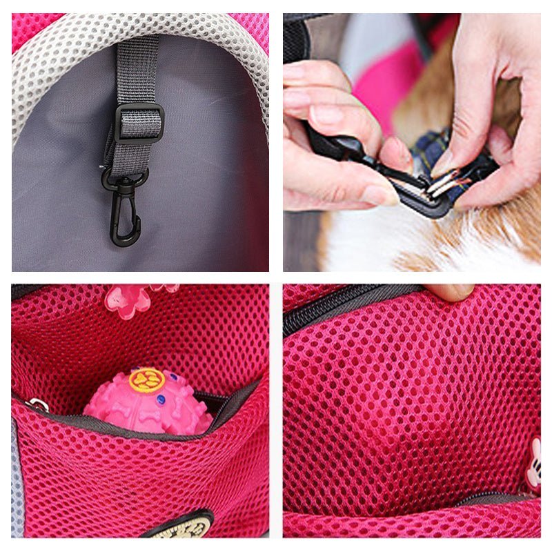 Pet Dog Carrier Bag Carrier For Dogs Backpack Out Double Shoulder Portable Travel Backpack Outdoor Pet Dog Carrier Bag Mesh - key words
