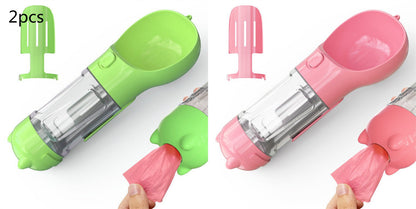 Pet Water Bottle Feeder Bowl Garbage Bag Storage Portable Pet Outdoor Travel 3 In 1 Dog Water Bottle - key words
