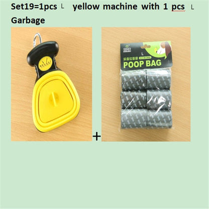 Dog Pet Travel Foldable Pooper Scooper With 1 Roll Decomposable bags Poop Scoop Clean Pick Up Excreta Cleaner Epacket Shipping - key words