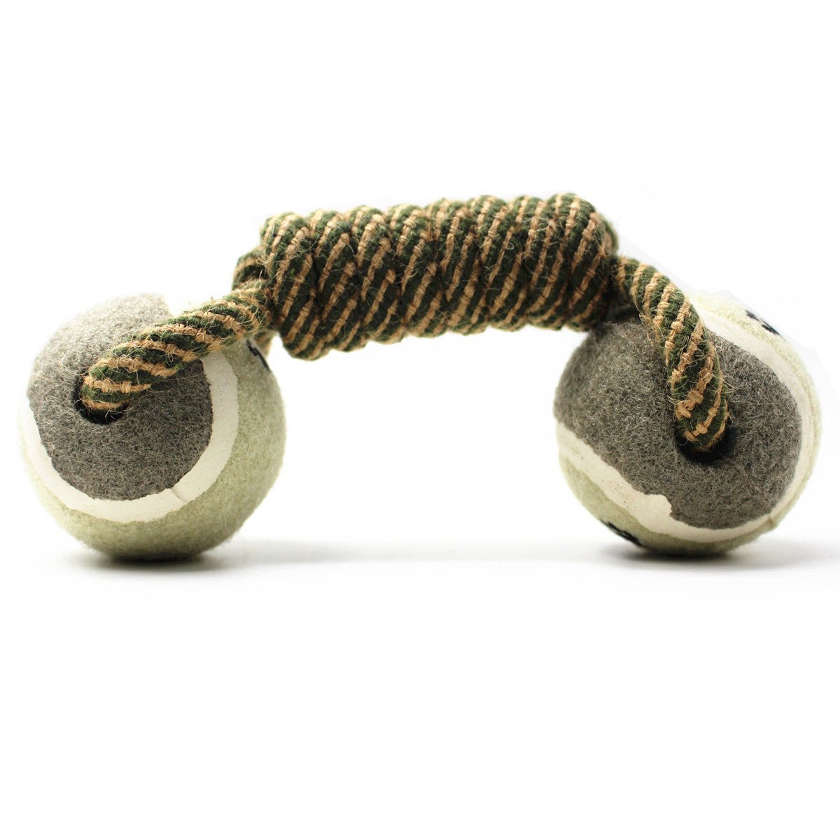 Pet Dumbbell Rope Tennis Ball Chew Toys Teeth Cleaning - key words