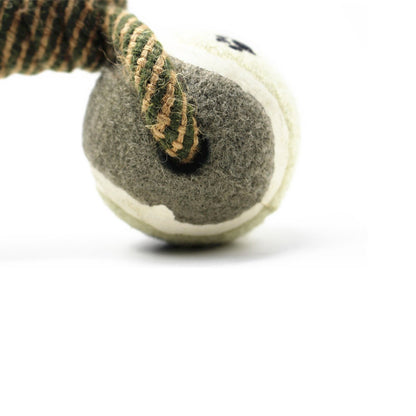 Pet Dumbbell Rope Tennis Ball Chew Toys Teeth Cleaning - key words