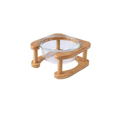 Glass cat bowl cat food bowl cat food bowl - key words