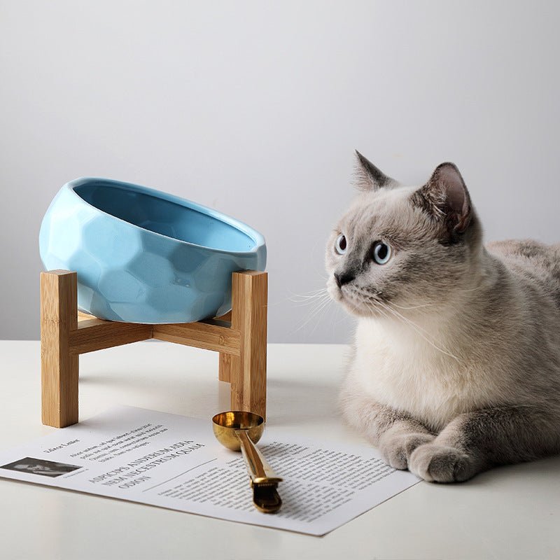 Pet bowl oblique mouth cat bowl food bowl dog bowl method bucket food bowl - key words