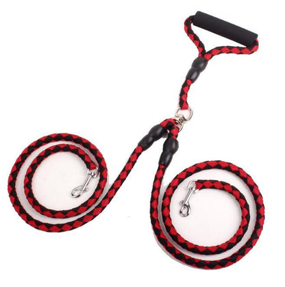 Double-Ended Traction Rope For Walking The Dog Hand-Double-Ended Traction Rope One Plus Two Leash Collar Pet Supplies Dog Collar - key words