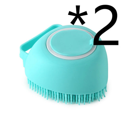 Silicone Dog Bath Massage Gloves Brush Pet Cat Bathroom Cleaning Tool Comb Brush For Dog Can Pour Shampoo Dog Grooming Supplies - key words